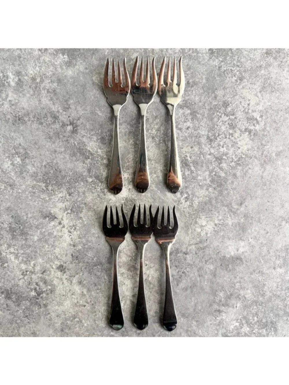 Reed & Barton Jamestown Stainless Flatware Set of 6 Salad Forks 6 1/4